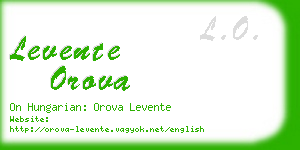 levente orova business card